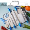 Knife Set, 9-Piece Kitchen Knife Set with Sharpener,Scissors, Dishwasher Safe