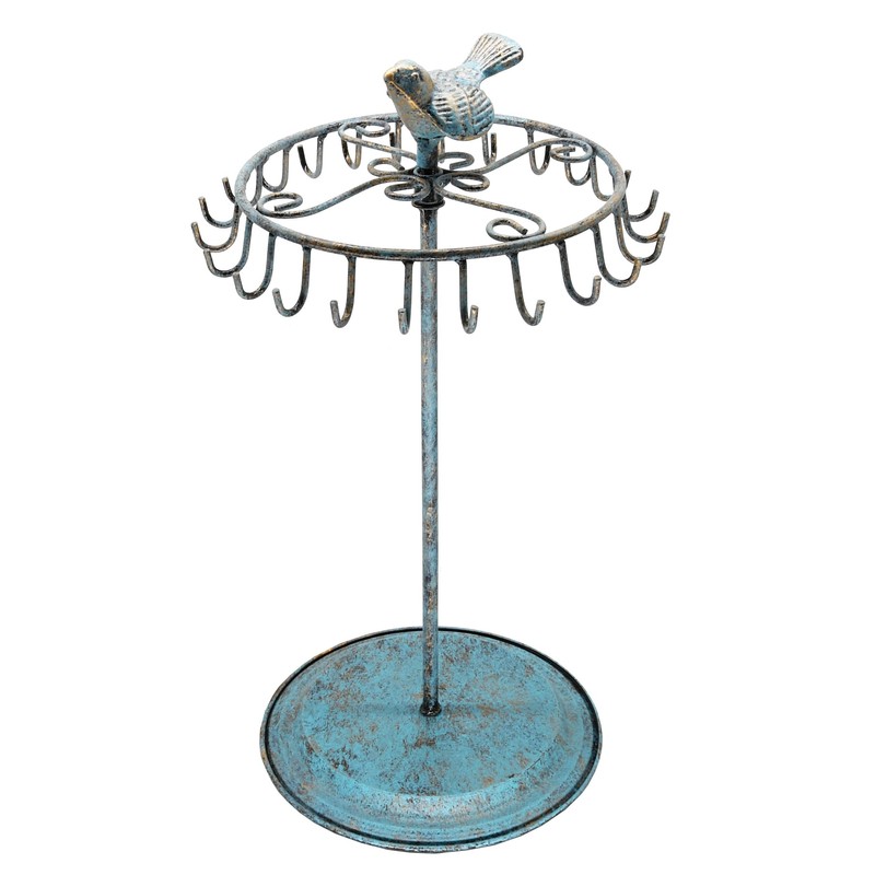 Golden Turquoise Bird Rotating Necklace Holder Bracelet Stand/Jewelry Organizer/Jewelry Tree