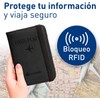 Bluelander Porta Pasaporte, con Protección RFID, Porta Pasaporte y Visa,