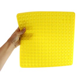 1 Jumbo 12"x12" Bubble Pop Game with 256 Bubbles to Pop - Silicone Push Poke Bubble Wrap Fidget Toy - Square - Bubble Popper Sensory Stress Toy Stress Ball Random Color