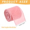 QUARKZMAN Burlap Ribbon Fabric Wired Edge Ribbons Pink 2-2/1 Inch