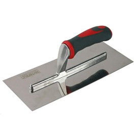 Faithfull Plasterers Trowel Stainless Steel Soft Grip Handle 11in x 4.3/4in