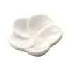 Chopstick Rest, Ceramic, White Plumeria, 1 Row Flower, Condiment Plate,