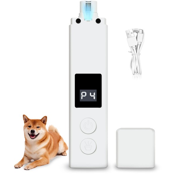Flechazo Dog Nail Clipper, Electric 4-Speed, LED Light, LED Light,