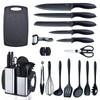 RAXCO Kitchen Utensils Set,18-Piece Cooking Tools and Sharp Knives,Stainless Steel