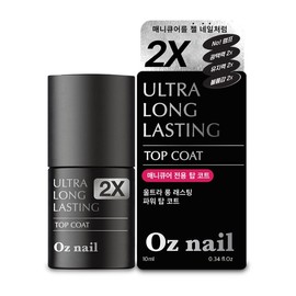 Oznail staying power UP gel effect ultra power top coat for manicure only, 1 pc of 10ml / 오즈네일 유지력UP 젤효과 울트라 파워 탑코트 매니큐어 전용, 10ml 1개