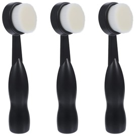 FRCOLOR 3pcs Self-standing Facial Brush Ergonomic Handle Tool for Deep Skin Cleaning Exfoliating and Massaging for All Skin Types