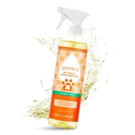 Puracy Pet Stain and Odor Remover - Enzyme Cleaner for Dog Urine and Poop Carpet - Cat Pee Enzyme for Cat Urine Cleaner Destroyer - Cucumber & Mint, 25oz