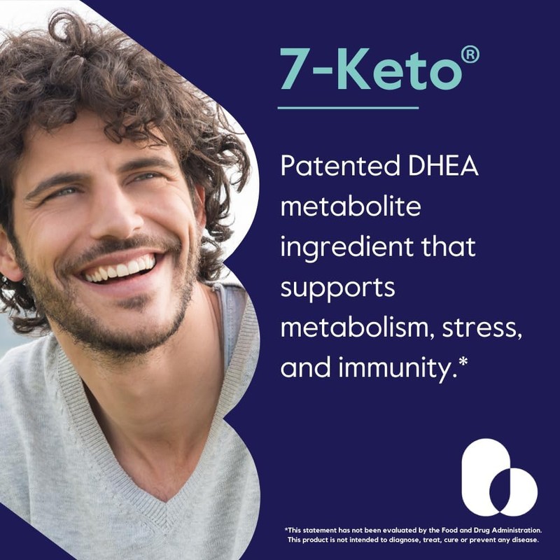 BESTVITE 7-Keto 50 mg DHEA (120 Vegetarian Capsules) - No