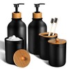 Juego de Baño Accesorios 5Pcs, Negro Accesorios para Baño con