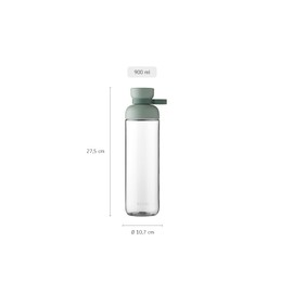 Mepal Water Bottle with Time Markings - Motivational Water Bottle with Extra Drinking Comfort - Unique Size Specification - BPA Free & Leak-Proof - Grow the Tree - 900 ml - Vivid Mauve
