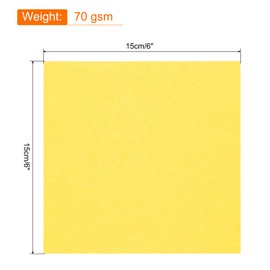 QUARKZMAN 125 Sheets Origami Paper Printed on Both Sides 6 x 6 Inches (15 x 15 cm) Square Sheets for Crafts, Beginners, Gift Decoration, Fluorescent Yellow