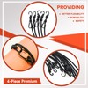 Premium Quality Rubber Rope with Hooks 24in, Super Strong Black