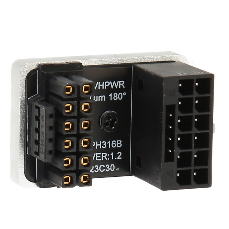 ATX 16Pin Male to 16pin Female 180 Degree Angled Adapter