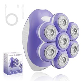 7D Electric Razors for Women: Fast & Smooth Full-Area Electric Shaver for Women Flawless Legs, Waterproof Body Hair Remover for Wet Dry Use w/Light&Travel Cap, Gift for Ladies, Deep Purple