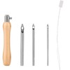 Punch Embroidery Kit Embroidery Punch Needle Threader Tool, 5Pcs Punch