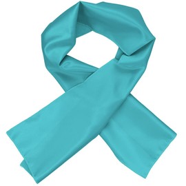 tiemart Solid Color Scarf (9" X 45", Turquoise)