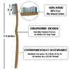 Terra Futura Bamboo Toothbrush 4 Pack, Ergonomic Toothbrush. Eco Friendly,