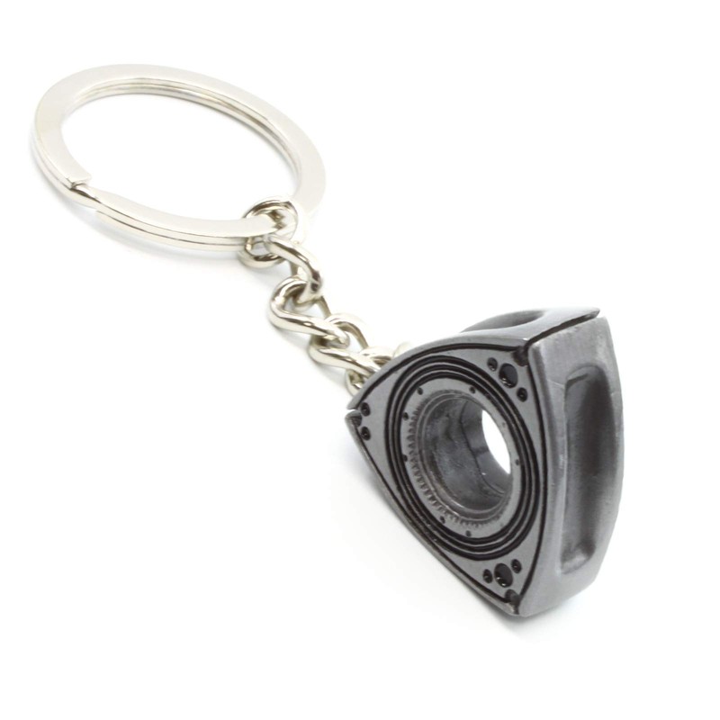Rotary13B1 Rotor Key Chain - Satin Silver