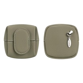 Royal Bagger Mini monedero con patrón de lichi, bolsa de almacenamiento de auriculares con hebilla de color sólido, bolsa de cambio casual para uso di