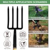 FORCOLID Garden Fork, 4-Tine Spading Digging Fork, Pitch Fork-45Inch, Forged