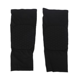 1 Pair Adults Honeycomb Knee Pads Elastic Outdoor Sports Knee Compression Brace Sleeve Support Black XL