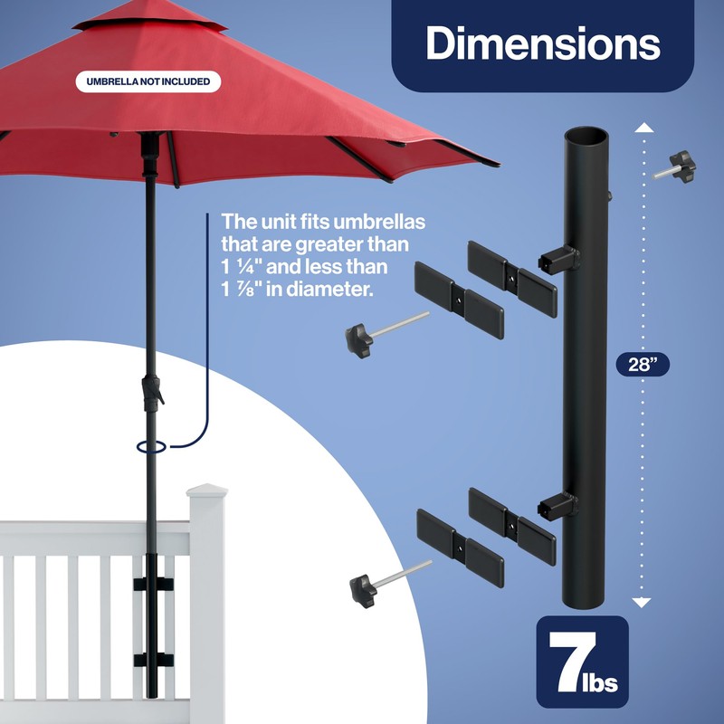 LOVE YOUR DECK Patio Umbrella Holder – Easy Installation -