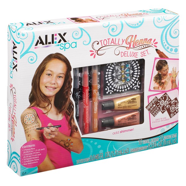 Alex Spa Totally Henna Deluxe Set Girls Fashion Activity