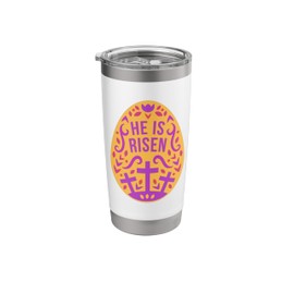 He Has Risen Easter Egg - Jesus Christ Resurrection Stainless Steel Insulated Tumbler