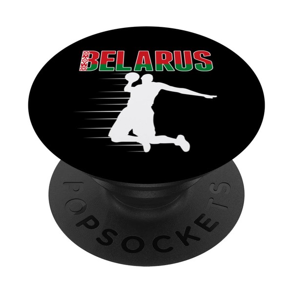 Belarus Basketball Fans Jersey - Belarusian Flag Slam Dunk PopSockets