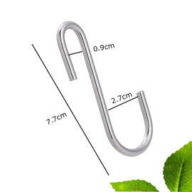 30 Pcs Stainless Steel S Shaped Hooks Hangers, Esforzarse Closet Hooks, Heavy Duty S Hanger Hook Metal Kitchen Pot Rack Hooks, Plants Hooks for Hanging Pot, Cups, Pan, Jeans, Bags, Plants(Silver)