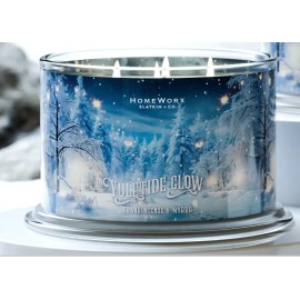 Slatkin & Co. HomeWorx 18oz Candle 4-Wick, Christmas Holiday CHOOSE YOUR SCENT - Yuletide Glow