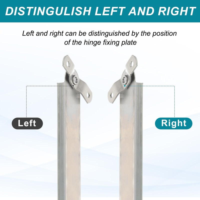 uxcell 2Pcs Window Hinges, 8" 304 Stainless Steel Top-Hung Window