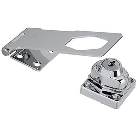 National Hardware N183-780 Keyed Hasp Locks, 1pack, Chrome
