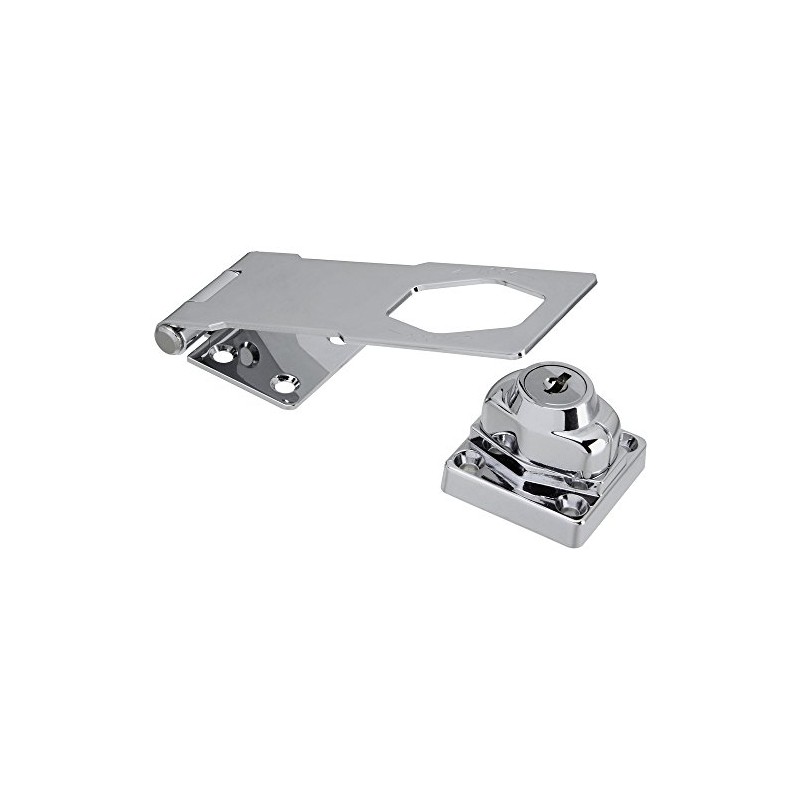 National Hardware N183-780 Keyed Hasp Locks, 1pack, Chrome