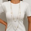 Aiosy Long Pearl Necklaces for Women Layered Pearls Strand Necklace