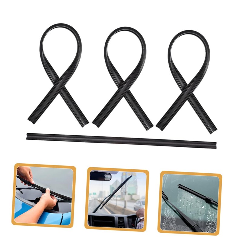 PACKOVE Windshield Wiper Blades 4pcs Window Wiper Strip Replacement Wiper