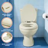 Plexon Soft Cushioned Toilet Seat, Round, Bone, Slow-Close Lid &