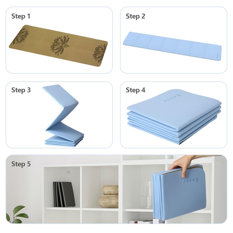 Enssy Cork Travel Yoga Mat Foldable Folding Small 173 61