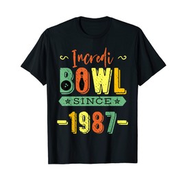 Incredibowl Since 1987 Birthday Bowling Party Celebration T-Shirt