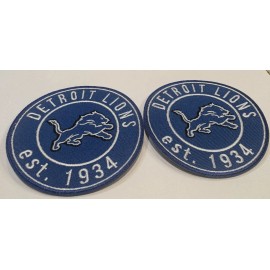 Unbranded (2)-Detroit Lions Vintage iron  on Embroidered  Patche 3”x 3” Beautiful!!