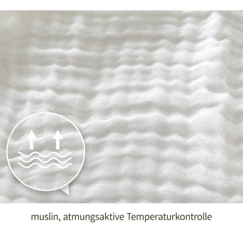 DerF HOME Muslin Blanket White 150 x 200 cm -