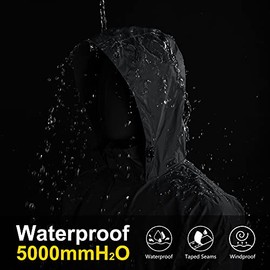 33,000ft 33,000ft Packable Rain Jacket Men's Lightweight Waterproof Rain Shell Jacket Raincoat with Hood for Golf Cycling Windbreaker