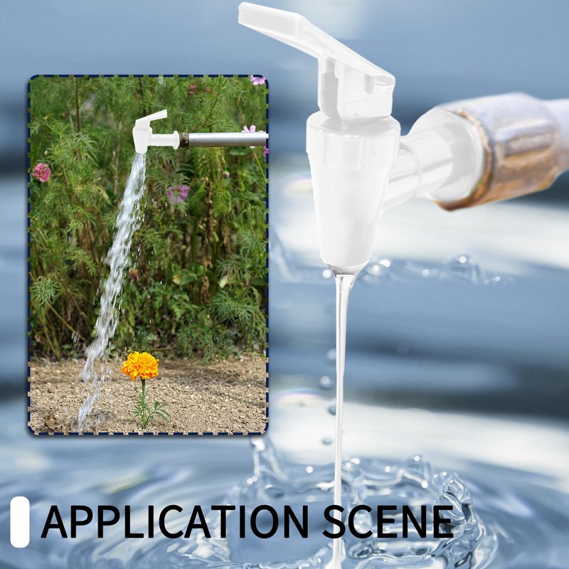 Hordion Plastic Spigot Replacement Cooler Faucet, 2 Sets Water Jug