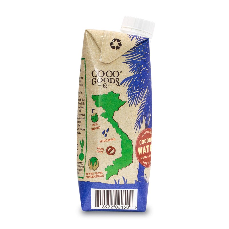 CocoGoodsCo Vietnam Single-Origin 100% Natural Coconut Water, Non-GMO, Never from
