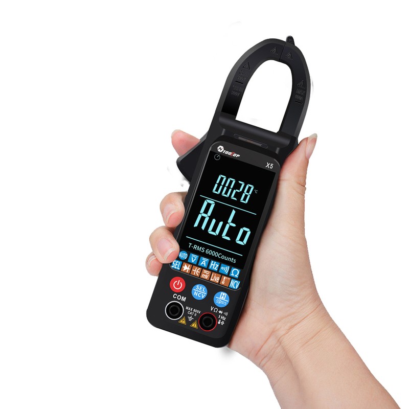 TOOLTOP X5 Handheld Portable Multifunction Clamp Meter LCD Display ℃/℉