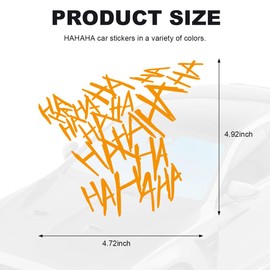 SHMZK Hahaha Car Stickers, Waterproof Reflective Hahaha Laughing Car Bumper Motorcycle Helmet Decal, Funny Decoration Stickers for Vehicle Body Window Laptop, Car Accessories (Golden)