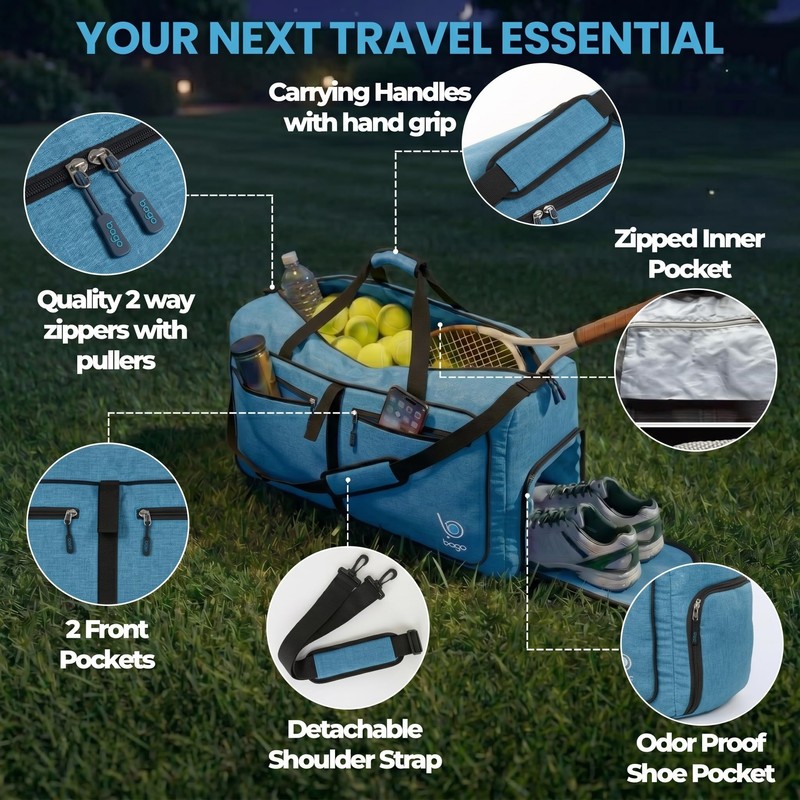 bago Holdall Bags for Men & Women - 40L Spacious