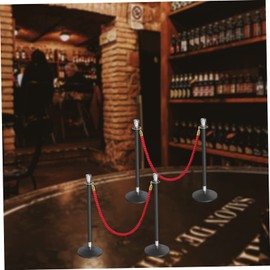 STOBOK 1pc Braided Safety Lanyard with Snap Hooks Bright Red Guardrail Rope for Bars Hotels Banks and Events Strong Load-Bearing Isolation Belt