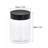 sourcing map Round Plastic Jars with Black Screw Top Lid,